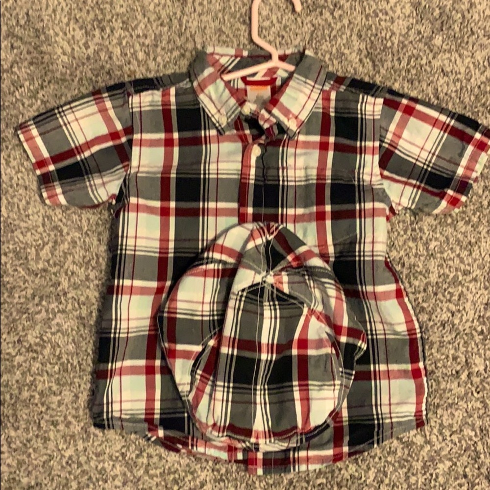 Gymboree Short Sleeve Shirt with Matching Cap